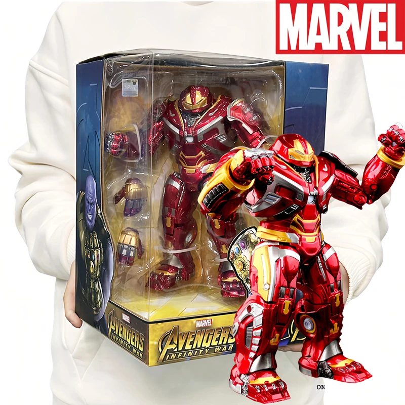 26cm LED ZD Original Iron Man Hulkbuster MK44 Thanos  Anniversary Memorial Collect Model Action Figure Toys Gift