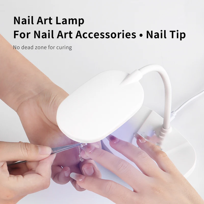 12 W tragbare LED UV LED Desktop-Nagellampe, USB-betrieben, schnell trocknend, 360° °   Verstellbar für Heimwerker und Salon-Nageldekoration