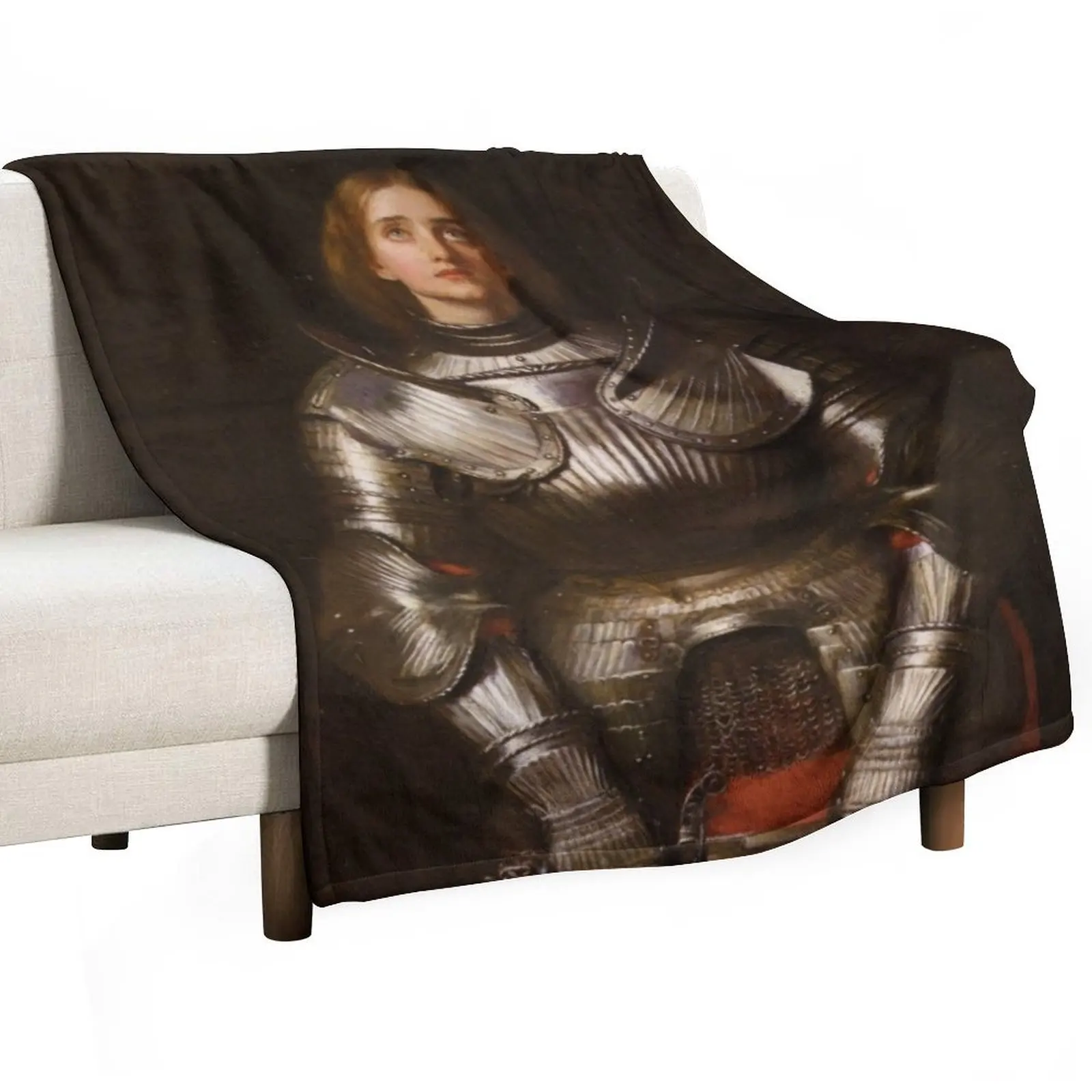 

John Everett Millais - Joan DArc (1865) Throw Blanket Softest Bed Fashionable Summer Beddings halloween Blankets
