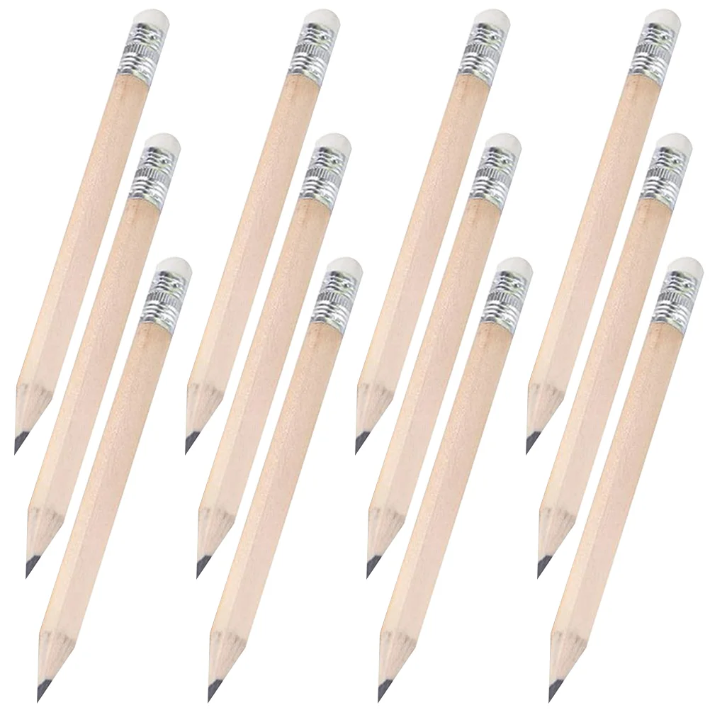 

Short Pencil Pencils for Kids Log Small Writing Shorts Students Drawing Erasers