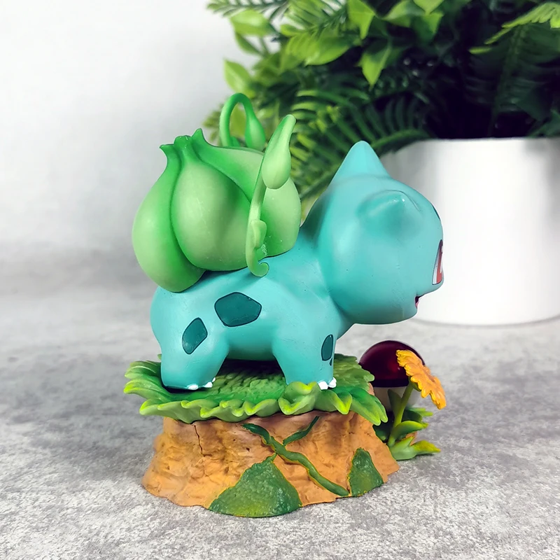 10 cm Bkm PokéMon Gk Bulbasaur Anfänger Pokemon Tier Figur Modell Garage Kit Puppe Trendy Spielzeug Ornamente Kinder Weihnachten Geschenke