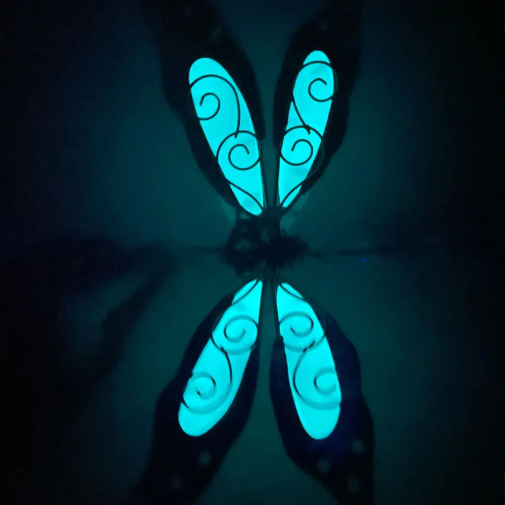 Garden Decor Dragonfly Wind Chime Fluorescent Acrylic Pendant Outdoor Yard Hanging Ornament For Patio Home