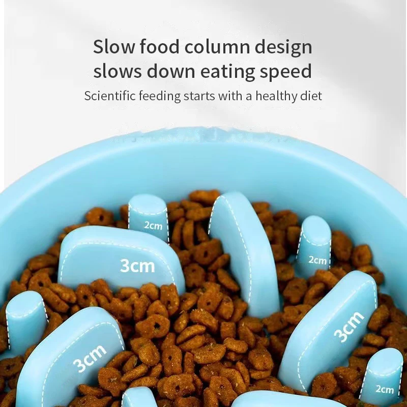 Медленная кормушка для собак, кормушка-головоломка с защитой от дросселя для маленьких, средних и больших собак, нескользящая эко-миска для домашних животных останавливает Gulping & Aids Digestion