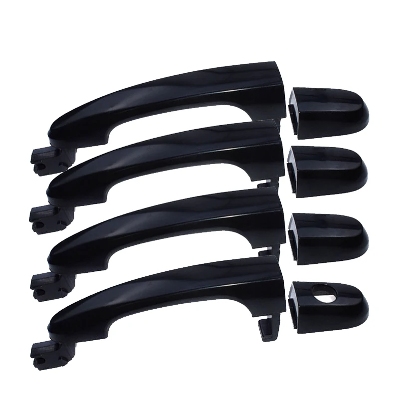 1 Set Black Car Exterior Door Handle Cover Fit for Kia Sportage 2005 2006 2007 2008 2009 2010 82651-1F000 82661-1F000 New