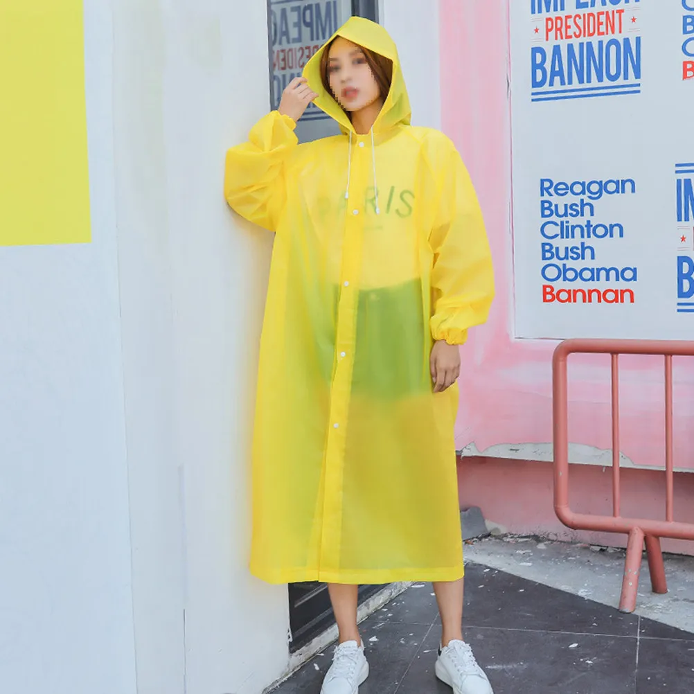 3Pcs Thickened Adult Raincoat Hooded Lightweight Portable Reusable Waterproof Rain Poncho Climbing Camping Hiking Outdoor