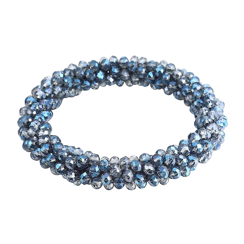 Boho Elastische Armbänder für Frauen, Vintage Stretch Bohemian Femme Haar-Accessoire, Kristallglasperlen-Armbänder, Party-Schmuck, Geschenk – Detail 14