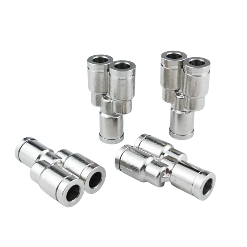 دفع هوائي في تركيب الأنابيب ، موصل سريع ، النحاس الاتحاد الصليب ، لمسة واحدة الهواء ، 4 مللي متر ، 6 مللي متر ، 8 مللي متر ، 10 مللي متر ، 12 مللي متر