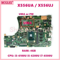 X556UA with i3 i5 i7 CPU 4GB-RAM UMA Mainboard For ASUS X556U X556UA X556UB X556UJ K556U X556UV X556UF X556UQ Laptop Motherboard