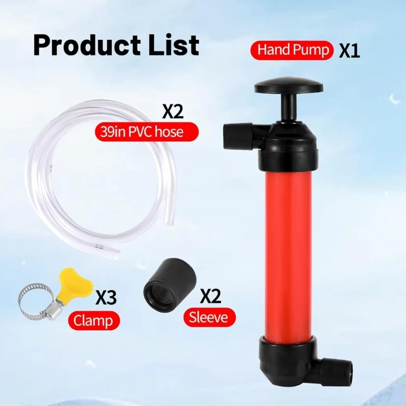 

Antifreeze Siphon Set с простым в использовании дизайн и 2 длинных шлангов Ручной насос Antifreeze Siphon для зимней H9