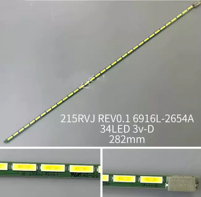 

34LED LED backlight strip for 215RVJ REV0.1 6916L-2654A 215RLJ REV0.6 6916L-1968A 282MM 34LED