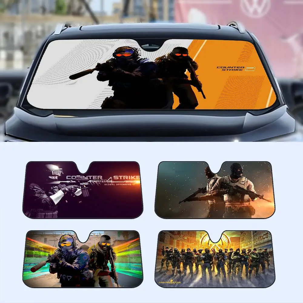 

Counter Strike мультяшная оконная фольга с подогревом, солнцезащитный козырек на лобовое стекло автомобиля, козырек на переднее окно автомобиля, инструменты для защиты от солнца, новинка