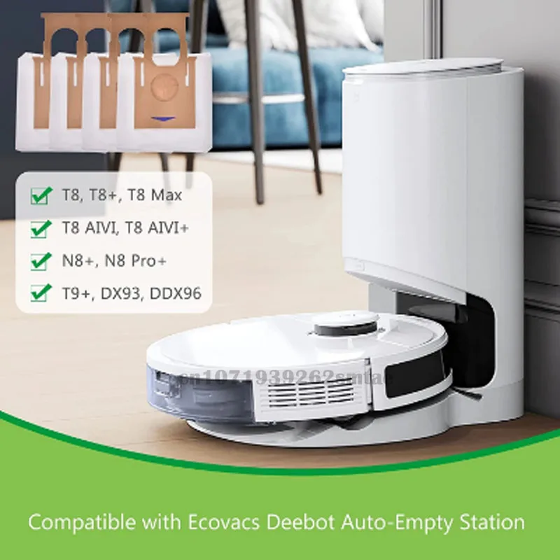 أكياس الغبار لـ Ecovacs DEEBOT T9 OZMO T8 AIVI Max Series DX93 DDX96 N8 Pro Plus ملحقات أجزاء المكنسة الكهربائية الروبوتية