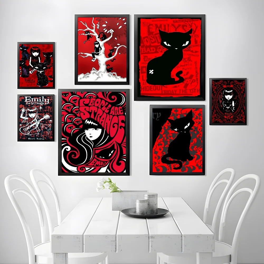 Comic Book E-Emily the S-Strange Poster High Quality Wall Art for Home Office Bedroom Living Room Hallway Bar Perfect Gift Idea