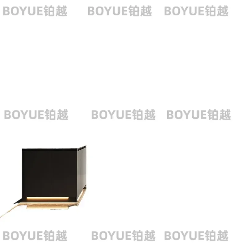 Modern Cabinet with Auto Touch Sensor System Stainless Steel Hardware MDF Drawer Slides Contemporary Kitchen Storage