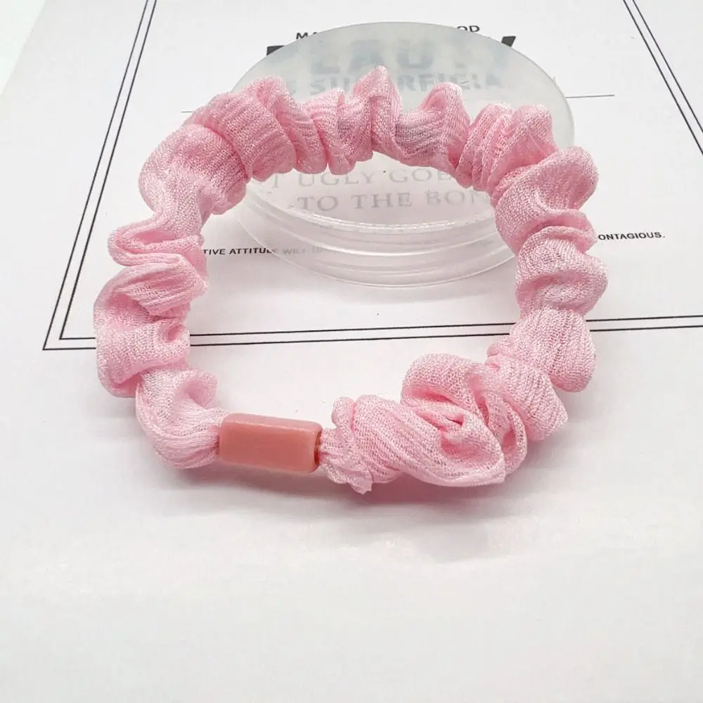 

Повязка для волос ярких цветов с морщинами, высокоэластичная шелковая повязка на голову с хвостиком, петля для тонкой кишки, кремовая резинка без вреда