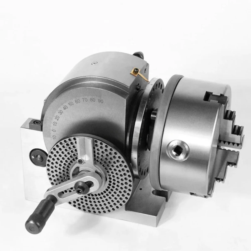 Universal 6-Inch Indexing Head for Milling Machines Dividing Head 160mm 3-Jaw Chuck Cnc Rotary Axis with Cnc Tailstock