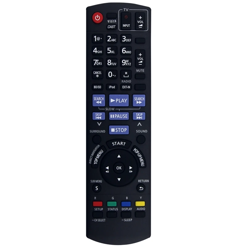 Replaced N2QAKB000072 Remote Control For Panasonic N2QAKB000072 SA-BT207 Blu-Ray Home Theater System