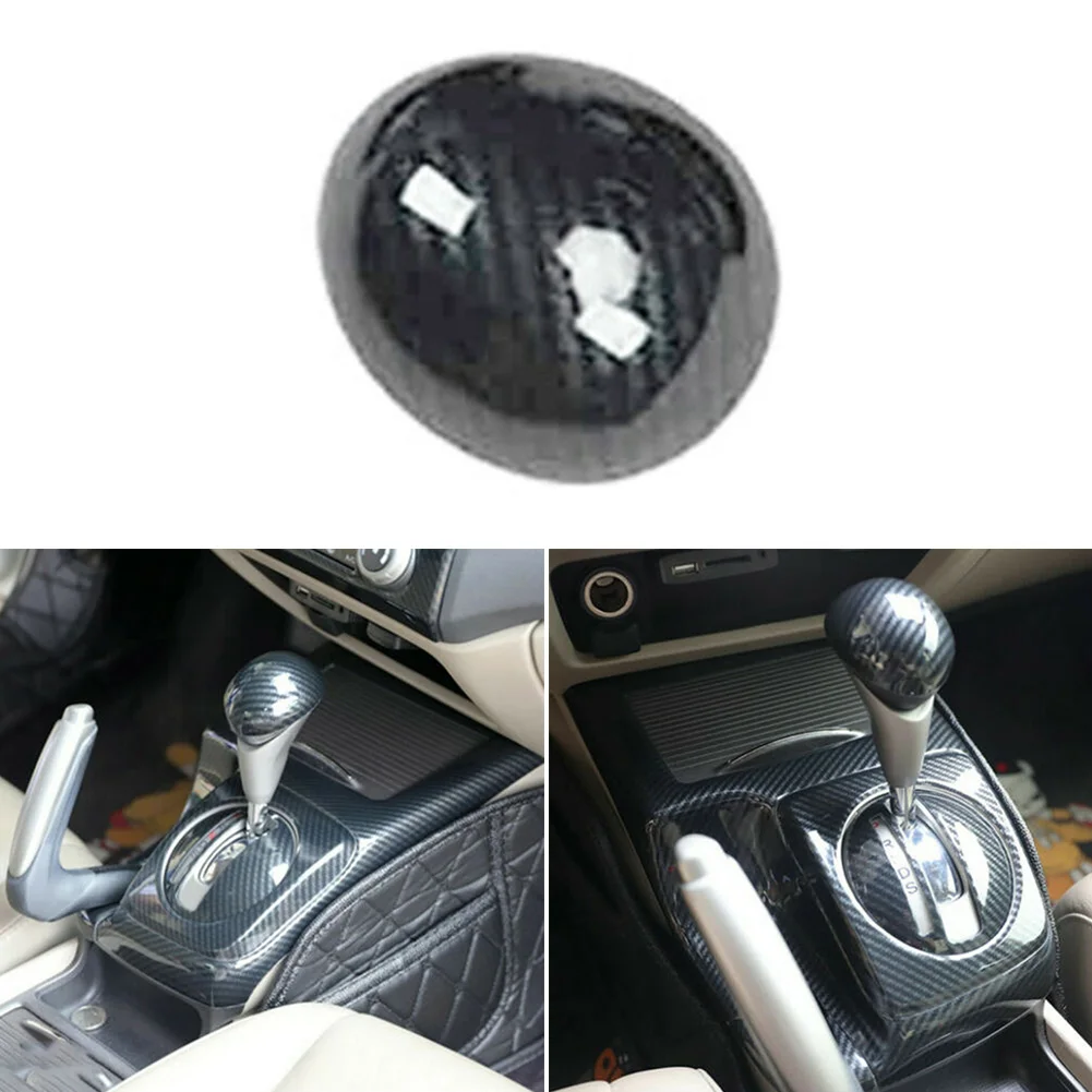 1pcs  Carbon Fiber Color Gear Shift Knob Head Trim Cover For Honda Civic 2006-2011 Car Interior Accessories