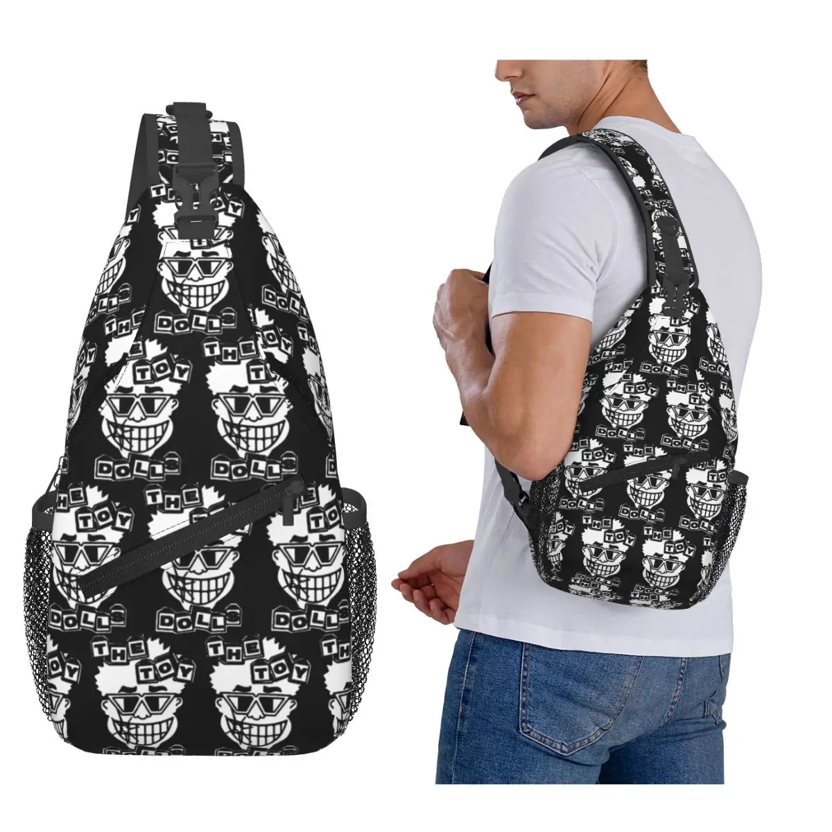 

The Toy Dolls Chest Bag Men Sling Crossbody Backpack Chest Bag Traveling Hiking Daypack Shoulder Bag