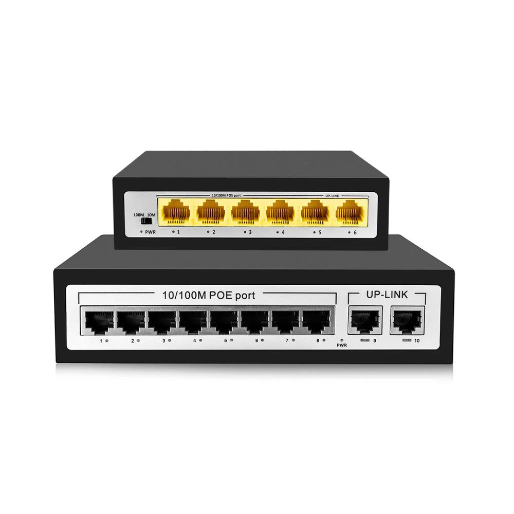 AZISHN 4/8 Channel Network POE Switch Suitable for Hikvision And Other Brands With IEEE802.333af/at PoE Powered Devices(PD)