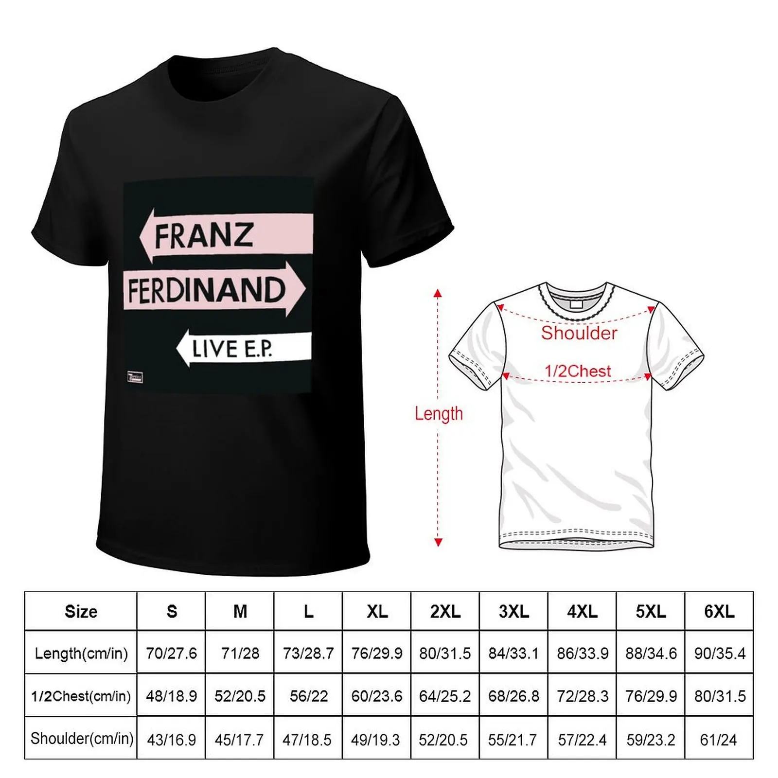 Franz Ferdinand live ep T-Shirt Casual Loose Short Sleeve Tee for Men