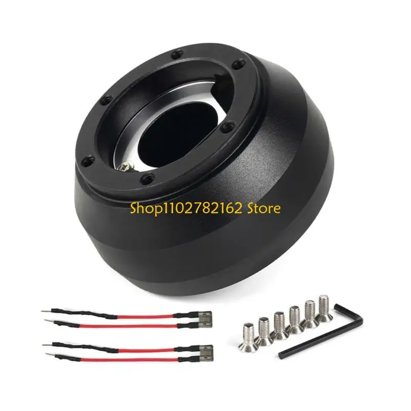 

547B Quick Release Steering Wheel Hub Adapter 6 Hole Hub Adapter Black Quick Release