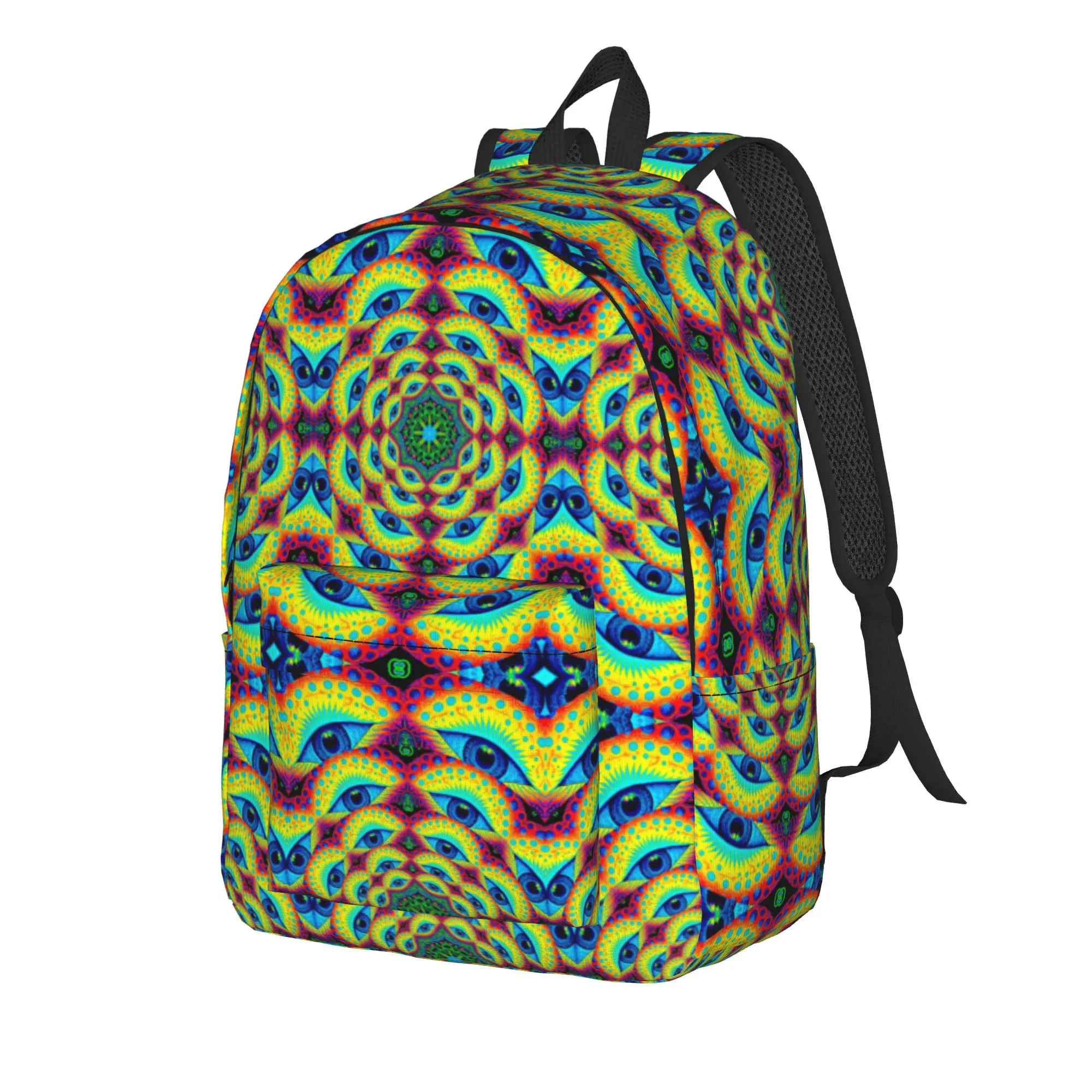 Psychedelic Eye themed Mandala Backpack  Sport Backpacks Women Men Design Big High School Bags Novelty Rucksack