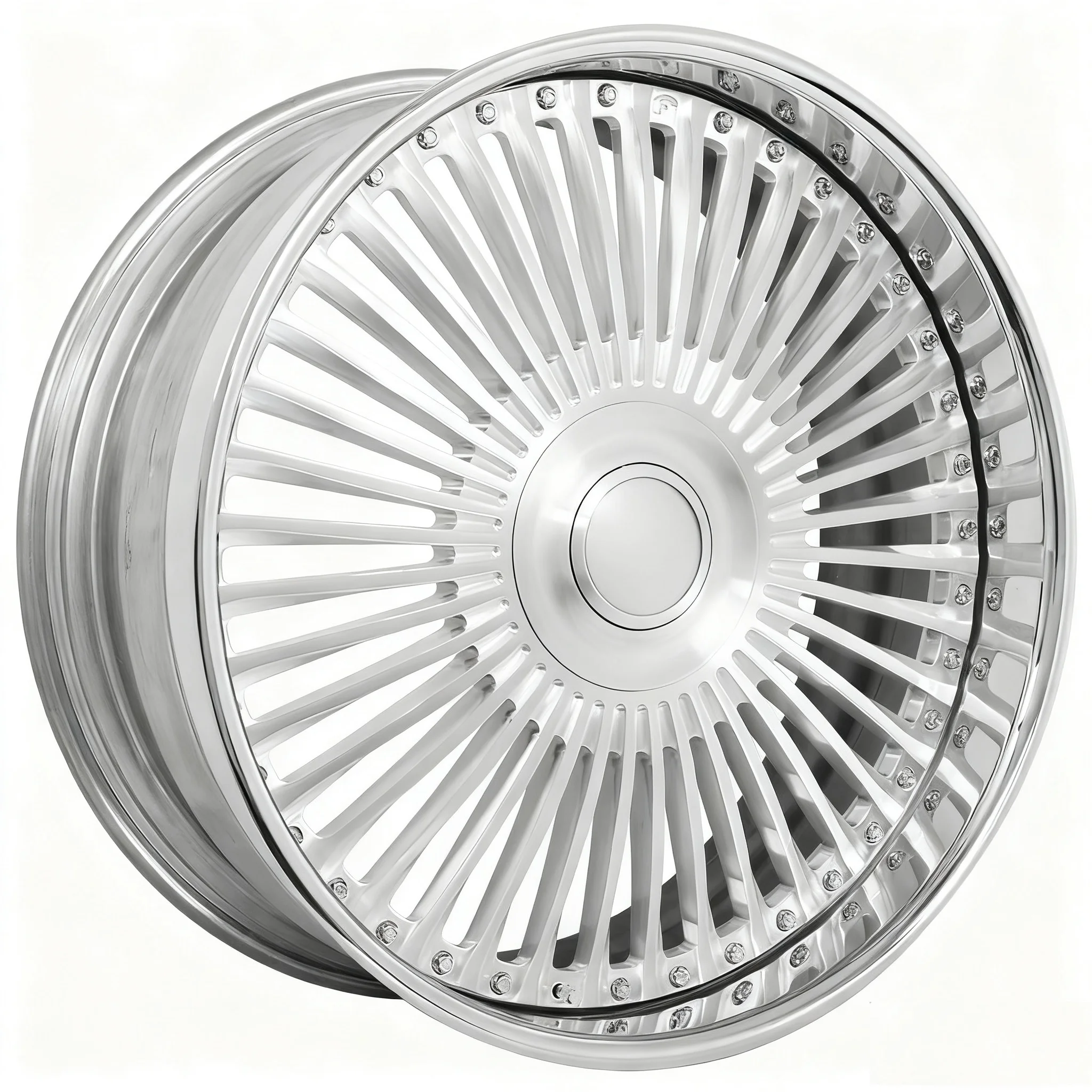 

SY-2083 2-Pieces Multiple Spoke Design Full Size 17 18 19 20 22 Inch Rims 5x120 T6061 Forged Alloy Wheels Rims Fit For Benz