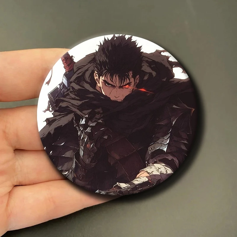 58MM Berserk Enamel Pins Round DIY Creative Anime Brooches Guts Griffith Cartoon Badge Backpack Hat Jewelry Accessories Gifts