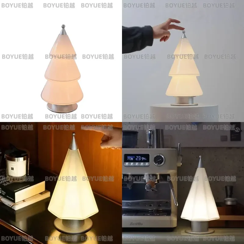 for Designer Bauhaus Cream Style Creative Touch Night Light Ambient Bedside Decor Ornament Gift Desk Lamp