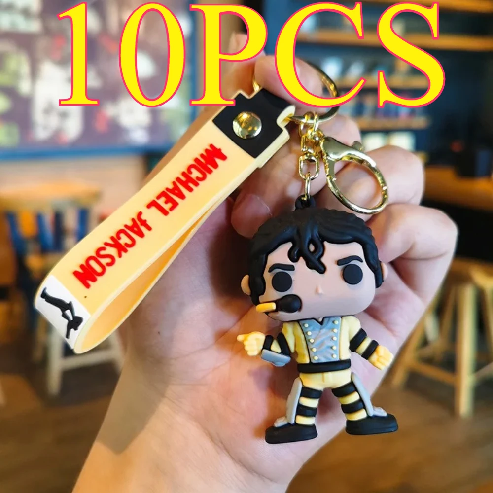 1 PCS or 10 PCS For 4 Styles of Michael Jackson Keychain Music