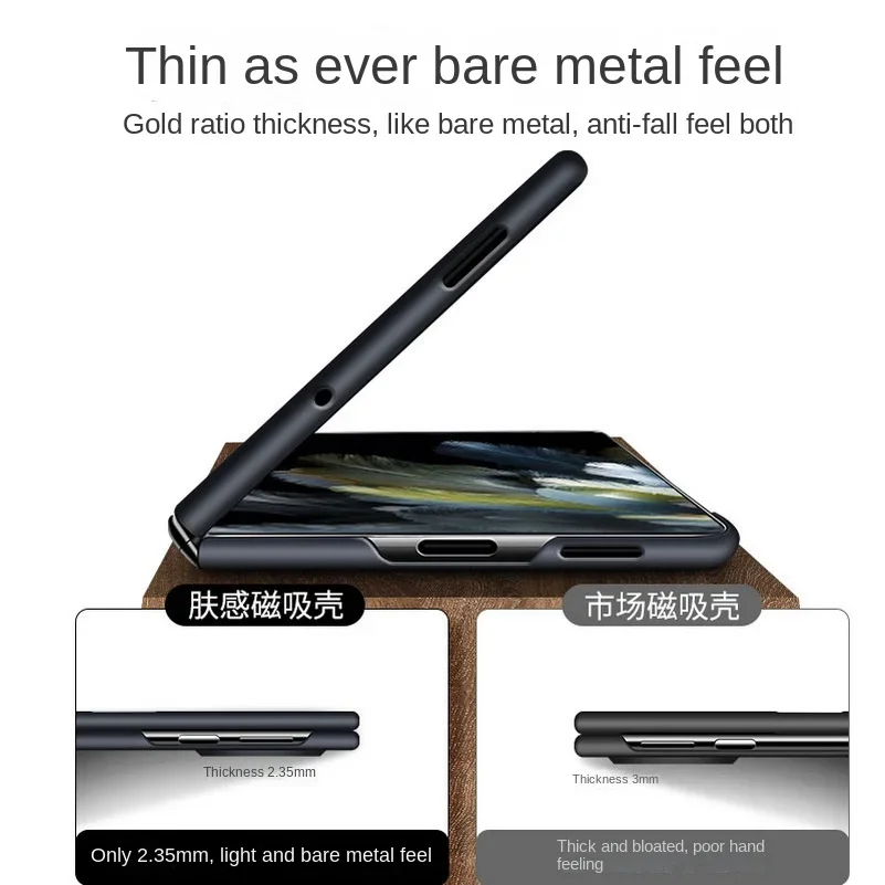 حافظة Magsafe رفيعة للغاية بدون إطار من Business لهاتف سامسونج جالاكسي Z Fold 7 6 5 4 3 غطاء حماية صلب سريع الشحن مقاوم للصدمات