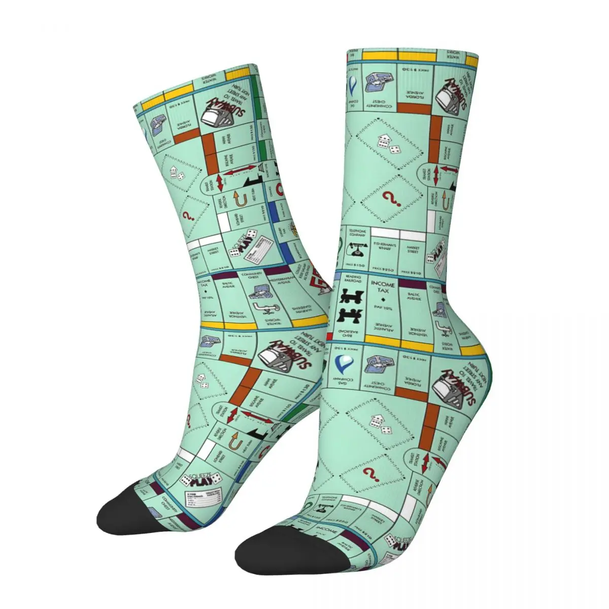 

Board Socks Men's Socks Vintage Harajuku Street Style Novelty Seamless Crew Sock Z3