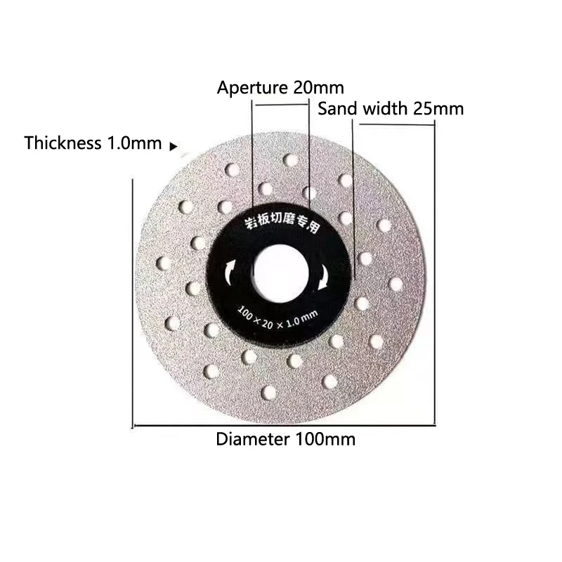 1PC Porous Widened Rock Slabs Cutting Disc 100mm Slate Flat Grinding Cutting Blade 3.93 Inch Cutting Blade For Stone Ceramic