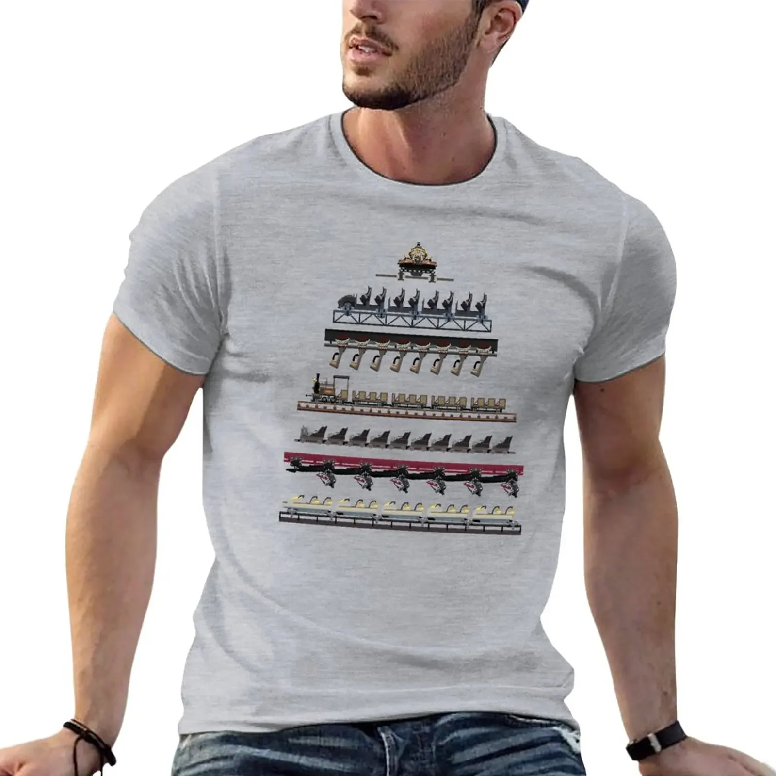 New Phantasialand Coaster Trains Design T-Shirt sublime anime figures anime t shirts plain white t shirts men