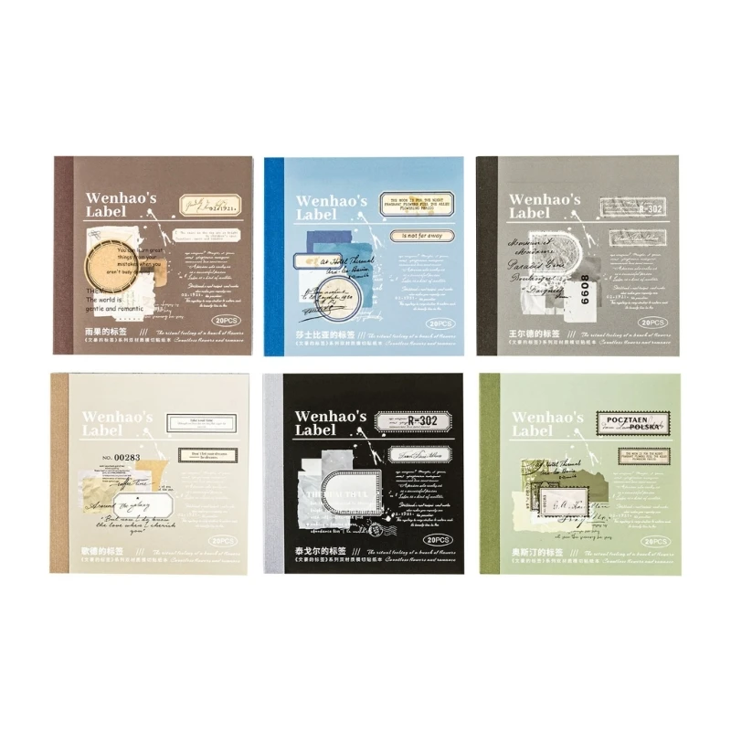 Vintage Literature Sticker PET Sticker Artistic Sticker Scrapbooking Paper for Journal Planner Phone Case Photo Album F19E