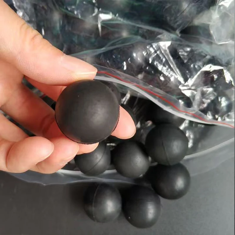2mm-45mm Solid Rubber Ball High Elasticity Wear-Resistant Rubber Ball Vibrating Screen/check Valve Seal/bubble Gun Bullet Black