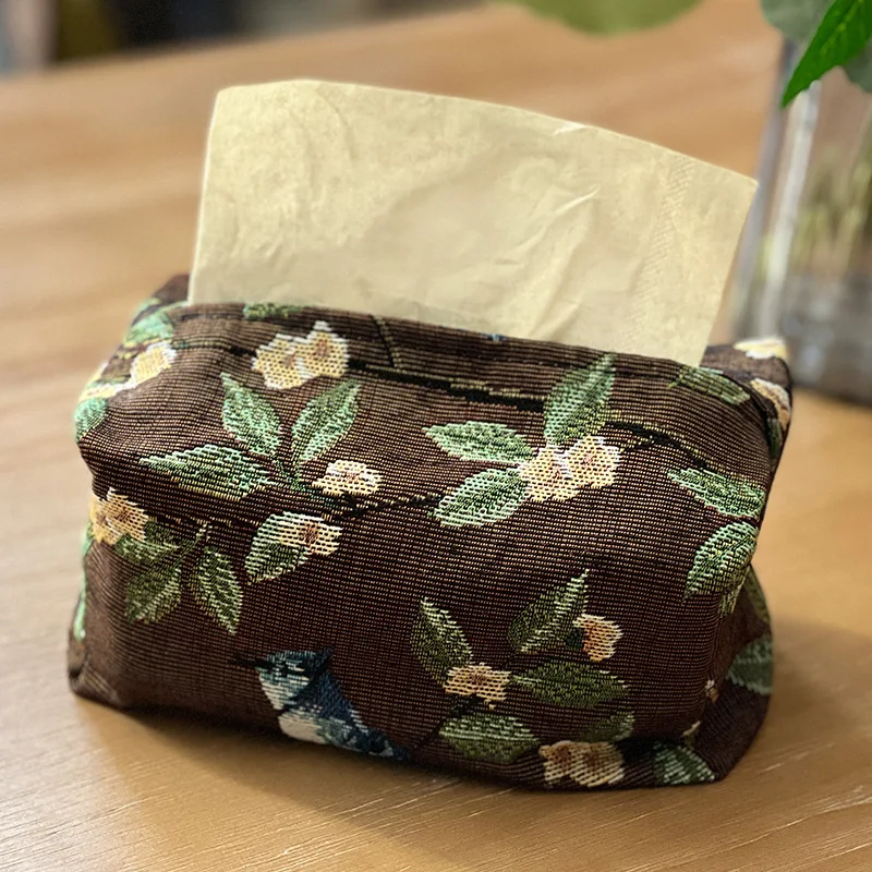 Papier Zeichnung Tasche Tissue Box Europäischen Retro StilTissue Fall Tissue Abdeckung Stoff Zeichnung Box Wohnzimmer Papier Haushalt Desktop – Detail 15