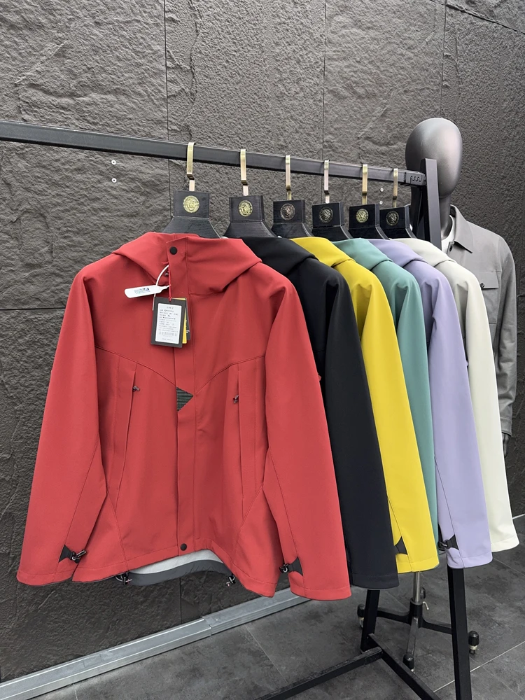 

Outdoor Men's Casual Faion Jaet Waterproof Spring Autumn Hooded Spor Leisure Coat for Couples Pampa& Brand