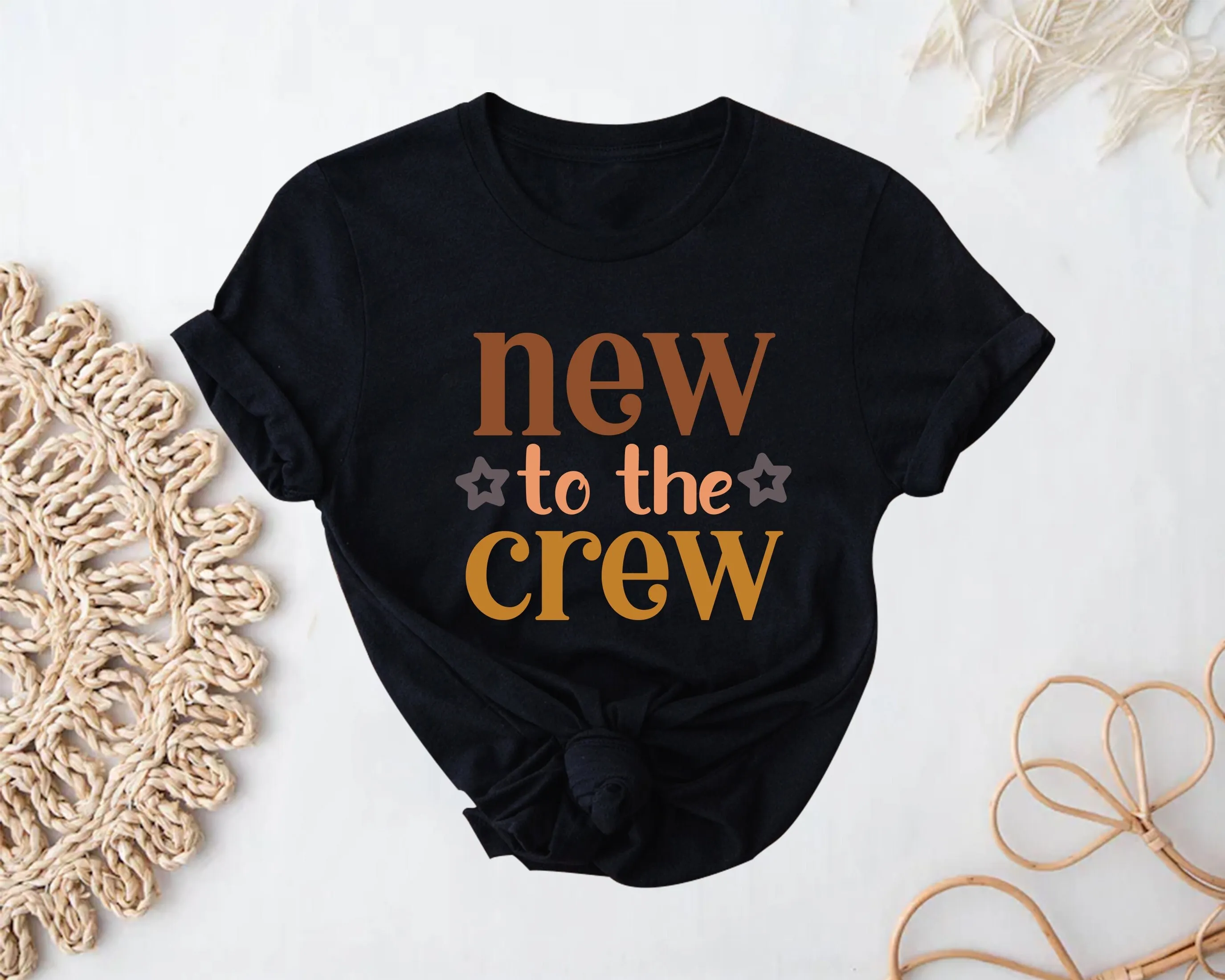 New To The Crew T Shirt Shower Gift Yummy Tummy Wonderful For Love Matching