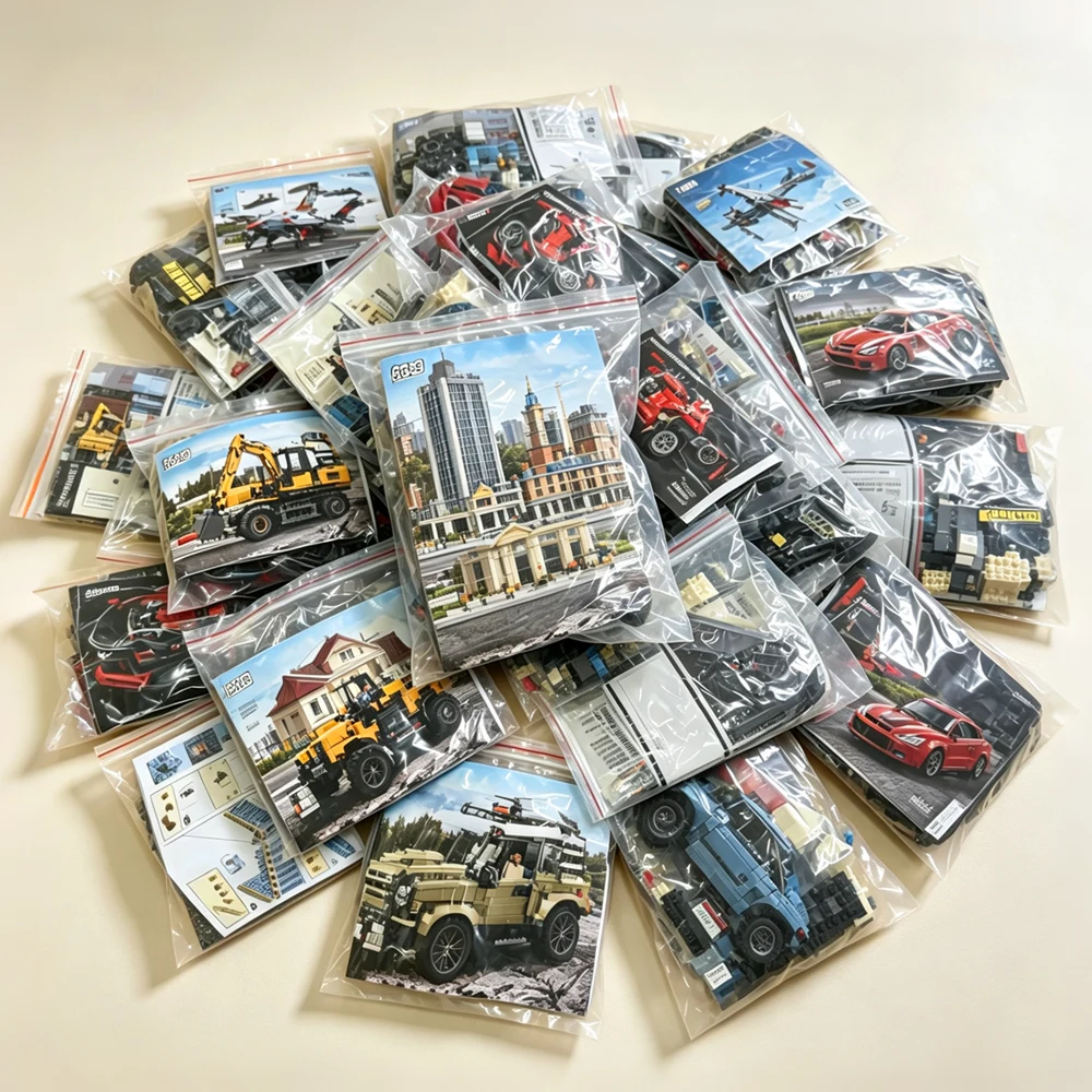 Bulk Block Compatible Technical Random Building Blocks Mixed MOC Parts DIY Bricks Creative Car House Truck Spaceship Toys Gifts