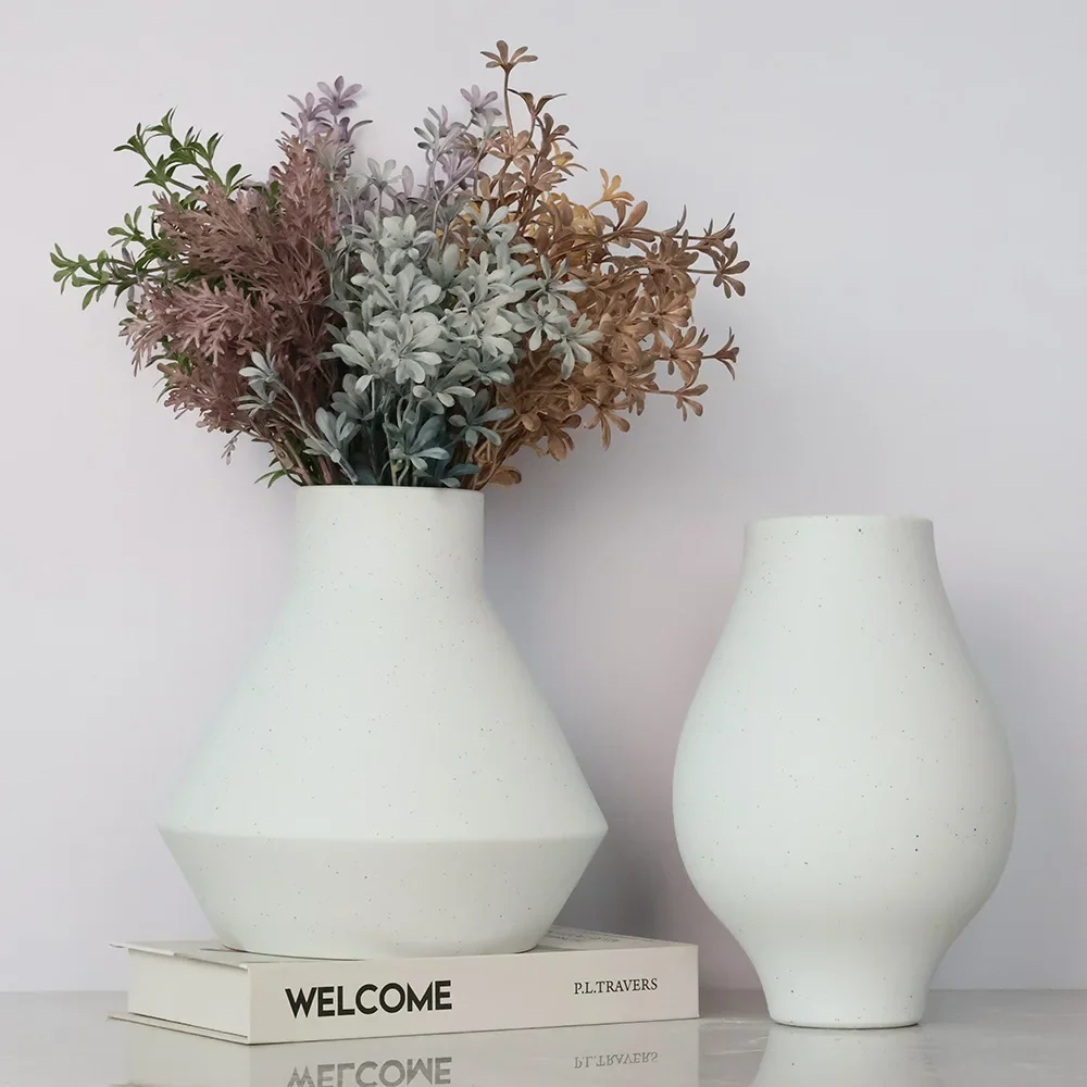 Living room flower arrangement white ink splashing ornament