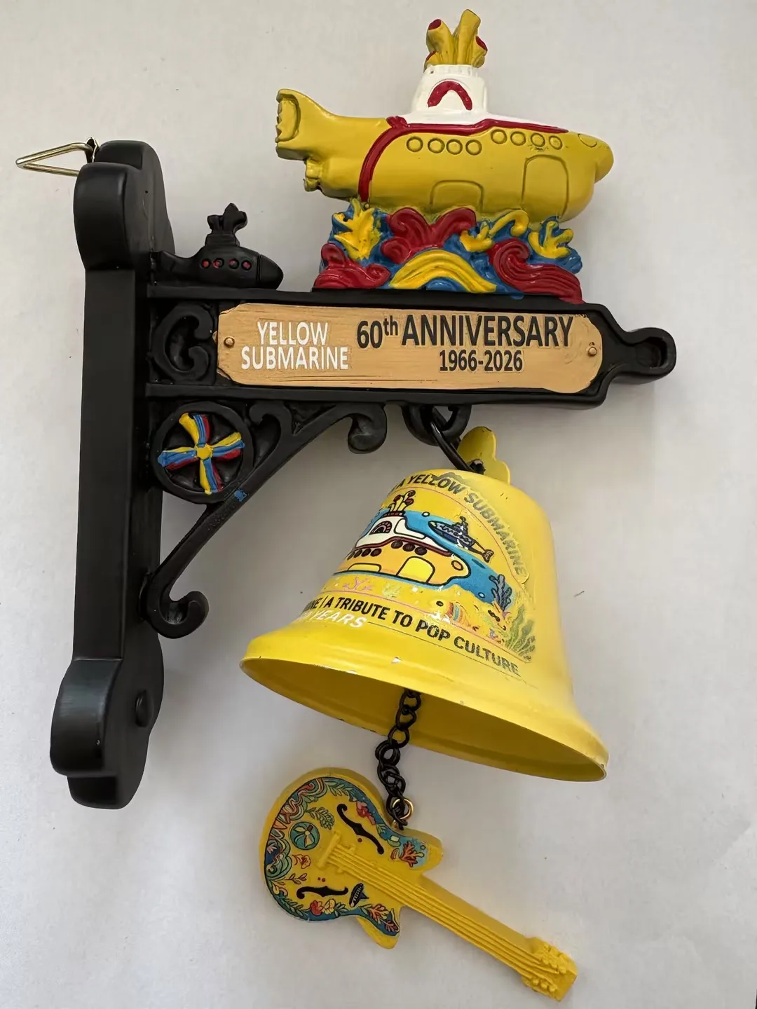 The Beatles Anniversary Yellow Submarine Mini Figurine Decorative Doorbell Collectible Miniature Model Souvenir Gift for Fans