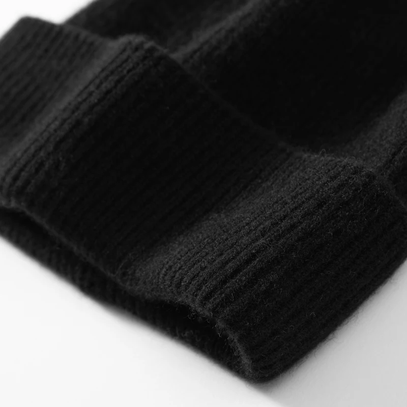 MERRILAMB Hochwertige Strickmütze aus 100 % Kaschmir für Damen und Herren, lässige Beanie-Mütze, Wintermütze, weich, warm, Kaschmir-Kappen, Unisex – Detail 27