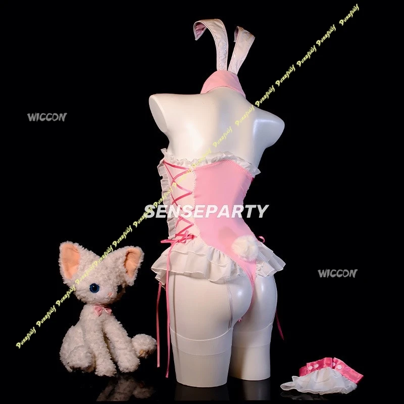 Cosplay Costumes Sexy Romantic Lingerie Maid Uniform One-piece Pajamas Passionate Girls Dress Cute Rabbit Christmas Halloween