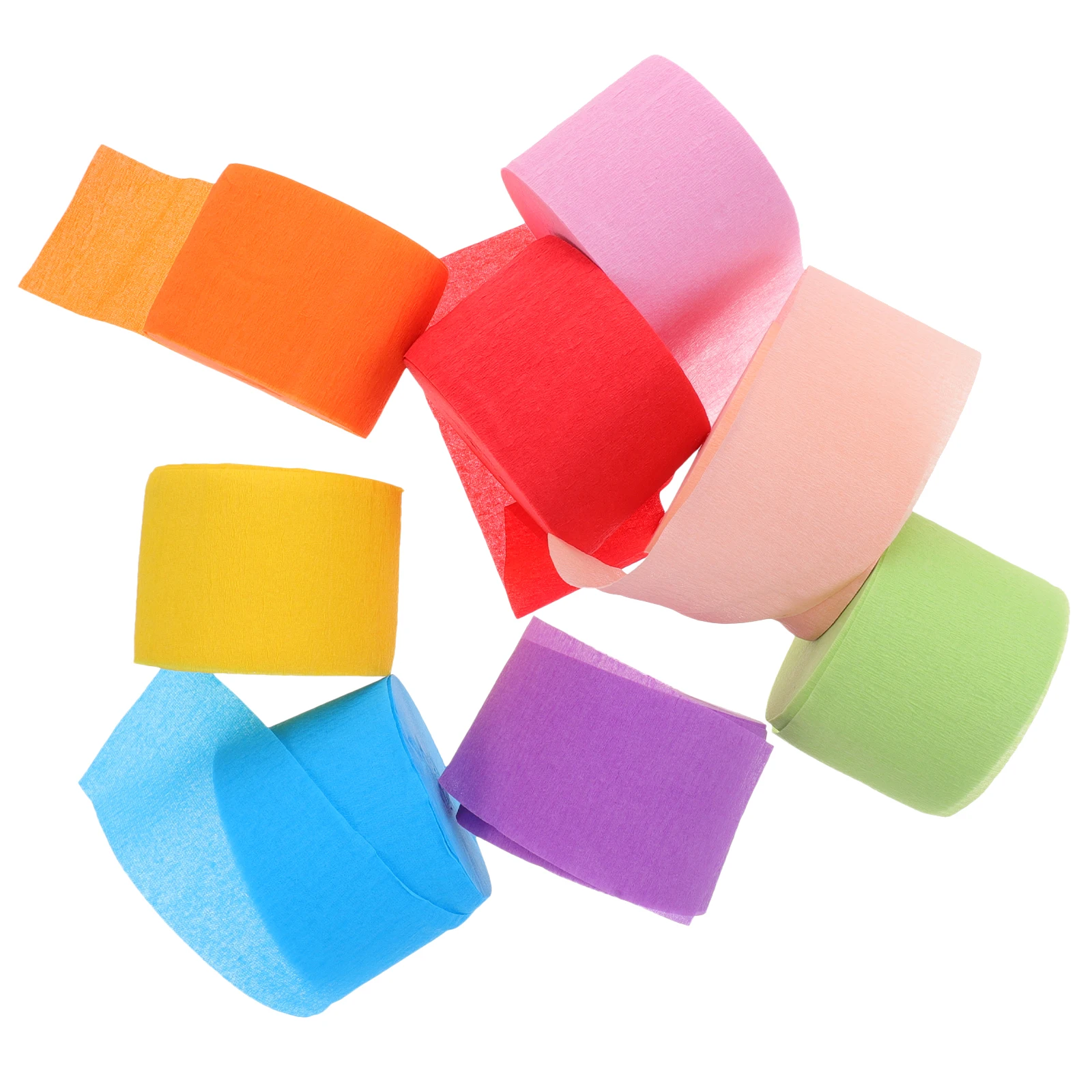 

8 Rolls Latte Crepe Paper Streamers Birthday Party Streamers Birthday Decorations Decorations Background Wall Colored Decorative