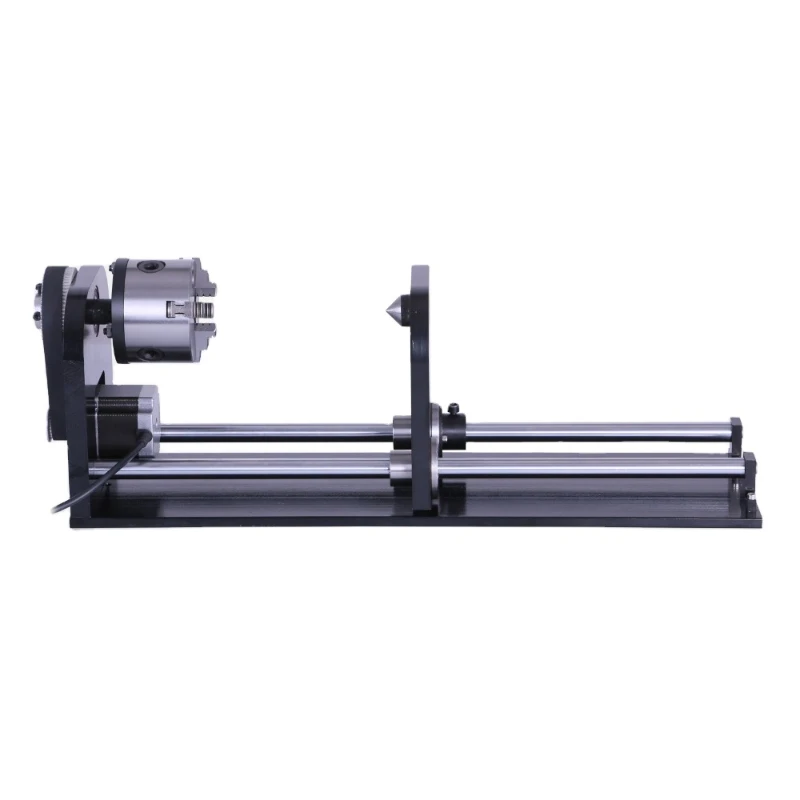 CNC Router Accessory F Style A-AXIS Rotary Axis with 80MM 3-JAW 230MM Track