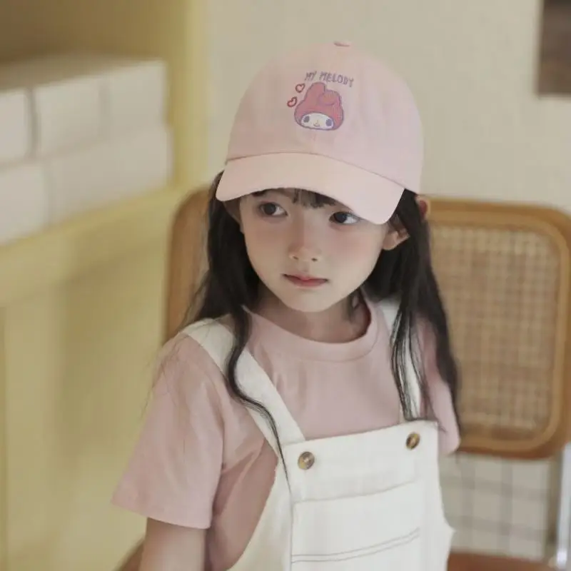 Sanrio Hello Kitty Melody Cool Hat Sun Hat Cute Kawaii Multi-Color Summer Sunscreen and Windproof Outdoor Equipment for Children