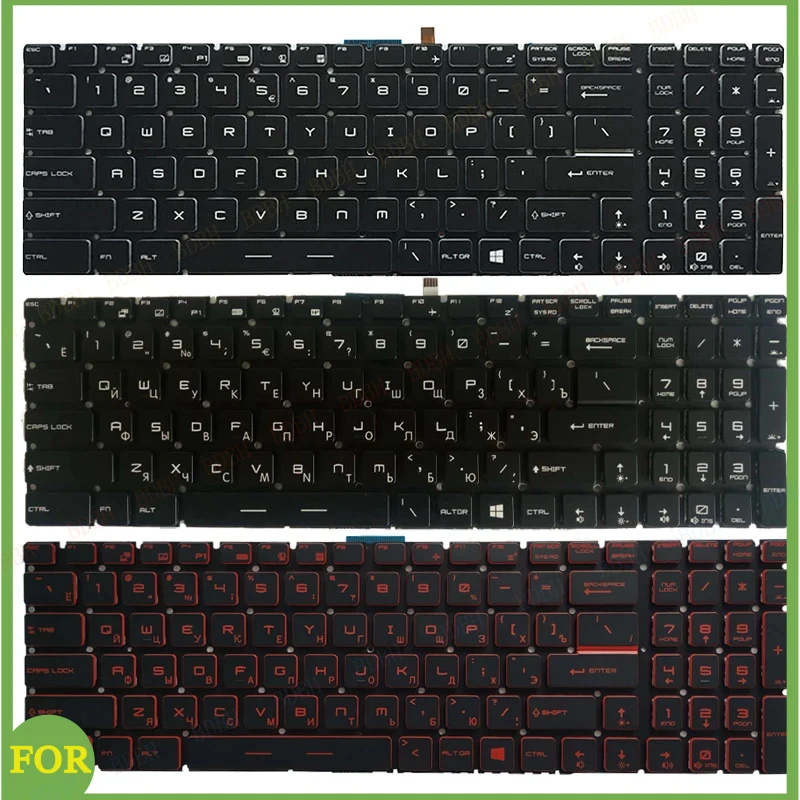 

Новая русская клавиатура с подсветкой для MSI GS60 GT72 GE62 GL62 GL72 CX62 WS70 GS70 GV6 MS-1795 MS-1796 MS-1799 MS-17B1 MS-17B4 MS-17B3