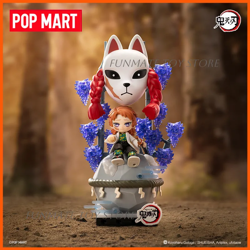POP MART Demon Slayer Kimetsu Unwavering Resolve Arc Series Blocs Figurines Boîte Mystère Ornement Cadeau Jouets Surprise Décoration Maison Cadeaux